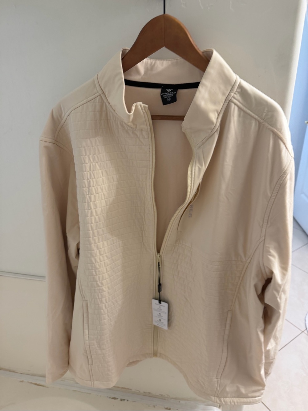 Maelreg Light Beige Zip-Up Jacket